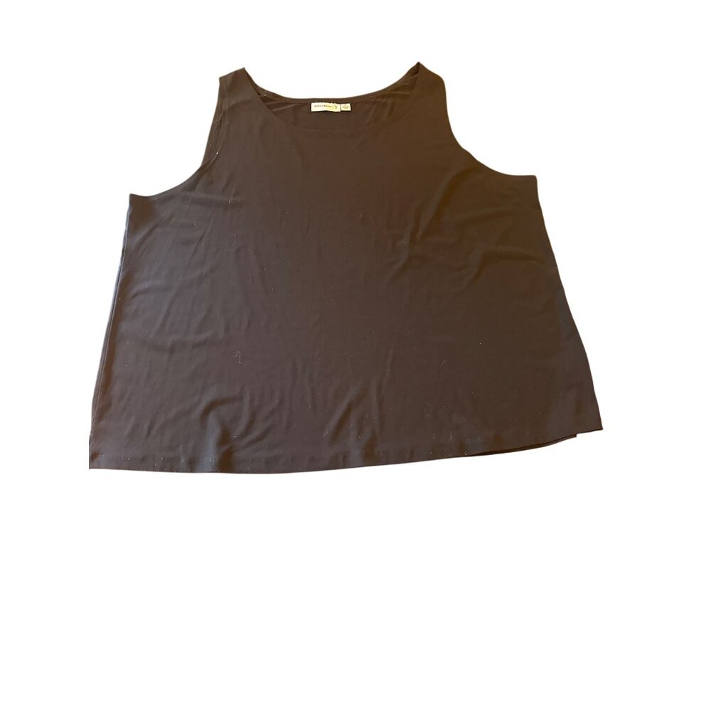 Susan Graver Womens Black Sleeveless Tank Top 3X‎